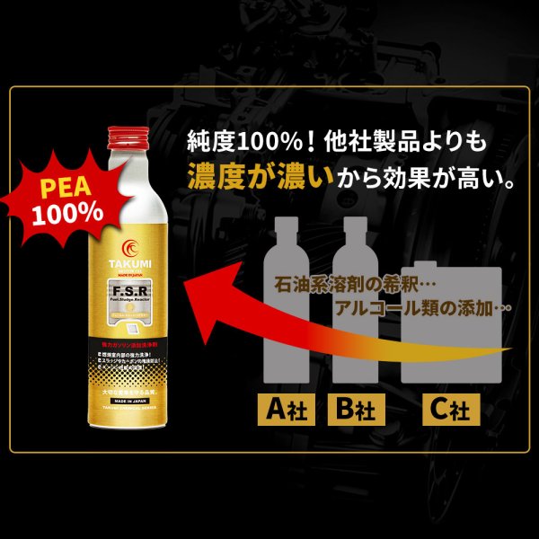 画像14: 燃料添加剤 ガソリン添加剤 1L PEA 燃費改善に貢献 燃費向上効果 清浄作用 洗浄効果添加剤 濃厚処方 3台分 TAKUMIモーターオイル 送料無料 添加剤 FSR 1L (14)