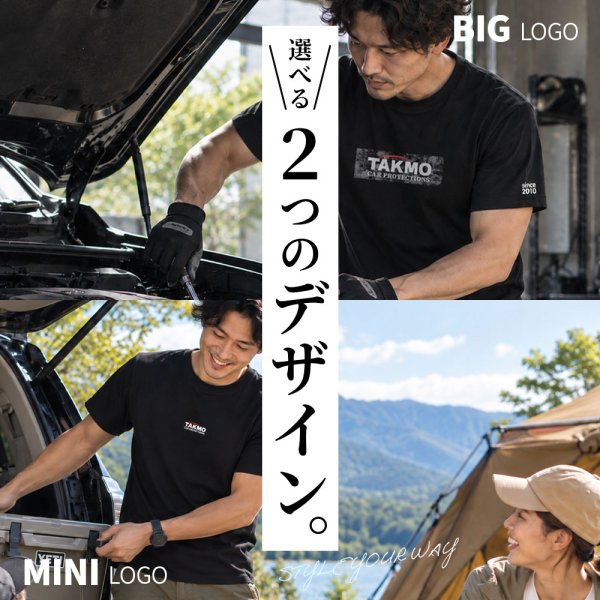 画像3: TAKMO オリジナルTシャツ 綿100％ 選べる2種類デザイン S・M・L・LL しっかり生地 黒 ブラック シンプルＴシャツ 送料無料 (3)