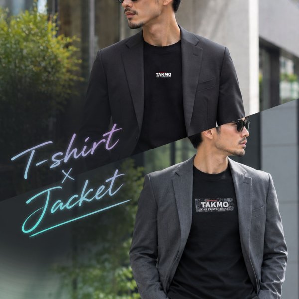 画像5: TAKMO オリジナルTシャツ 綿100％ 選べる2種類デザイン S・M・L・LL しっかり生地 黒 ブラック シンプルＴシャツ 送料無料 (5)