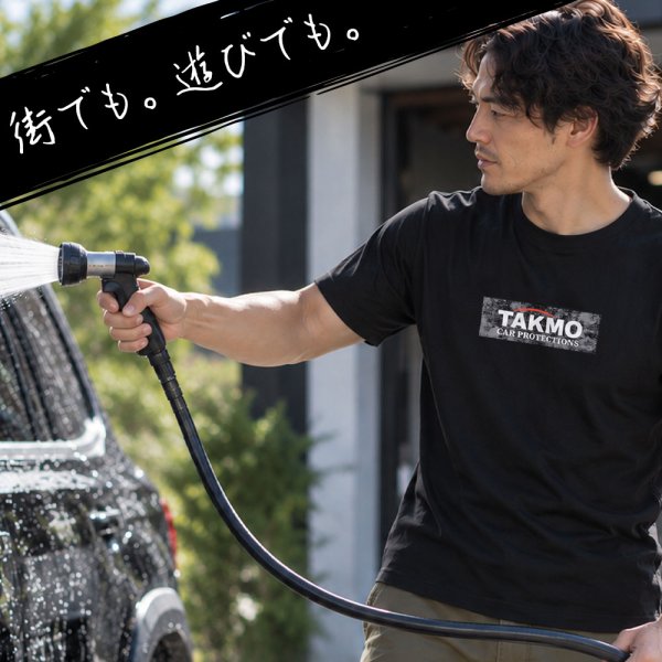 画像6: TAKMO オリジナルTシャツ 綿100％ 選べる2種類デザイン S・M・L・LL しっかり生地 黒 ブラック シンプルＴシャツ 送料無料 (6)