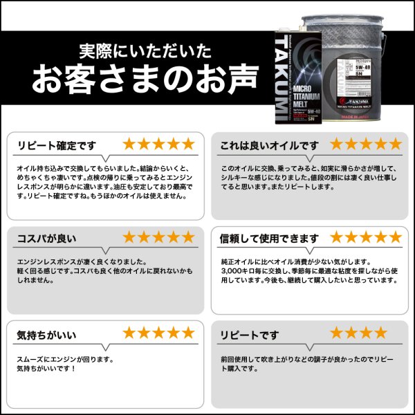 画像13: エンジンオイル 5W-40 5L SN チタニウム配合 ガソリン車専用 化学合成油 合成油 HIVI 自動車エンジンオイル 4輪 送料無料 MICRO TITANIUM MELT 5W-40 (13)