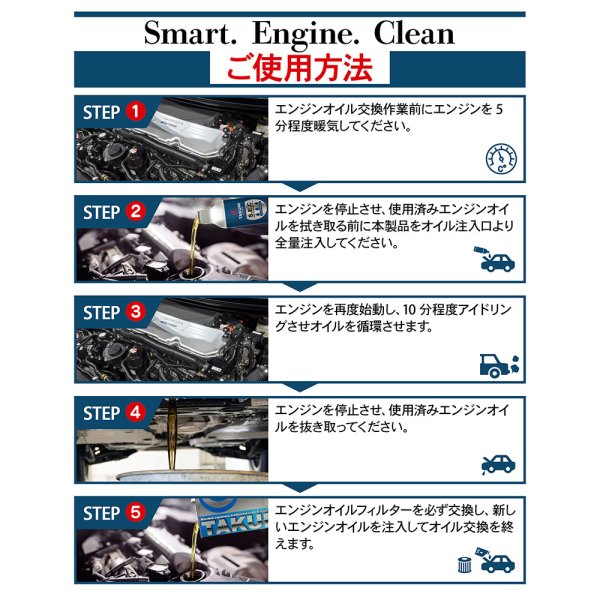 画像4: 添加剤 エンジンオイル添加剤 オイル添加剤 エンジン内部洗浄剤 フラッシング 内部洗浄剤 洗浄 300ml×3本 ガソリン車 ディーゼル車 TAKUMIモーターオイル SEC3 (4)