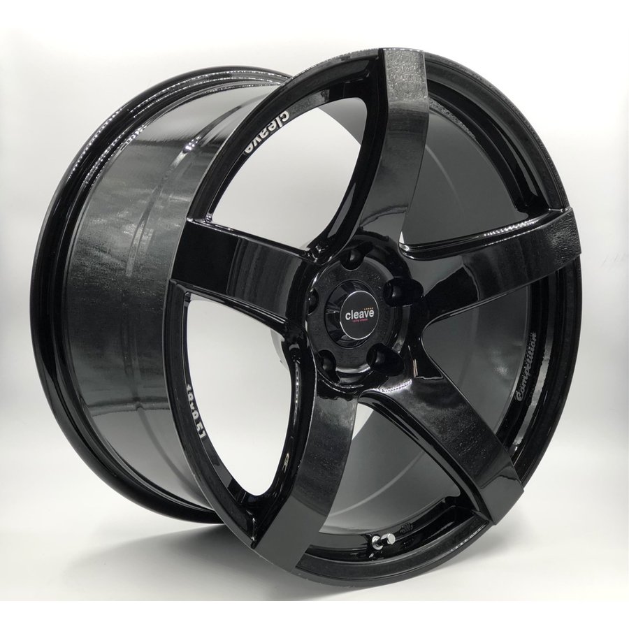 ホイール 18インチ 2本セット 18x9.5J +18 5H-114.3ブラック CLEAVE  