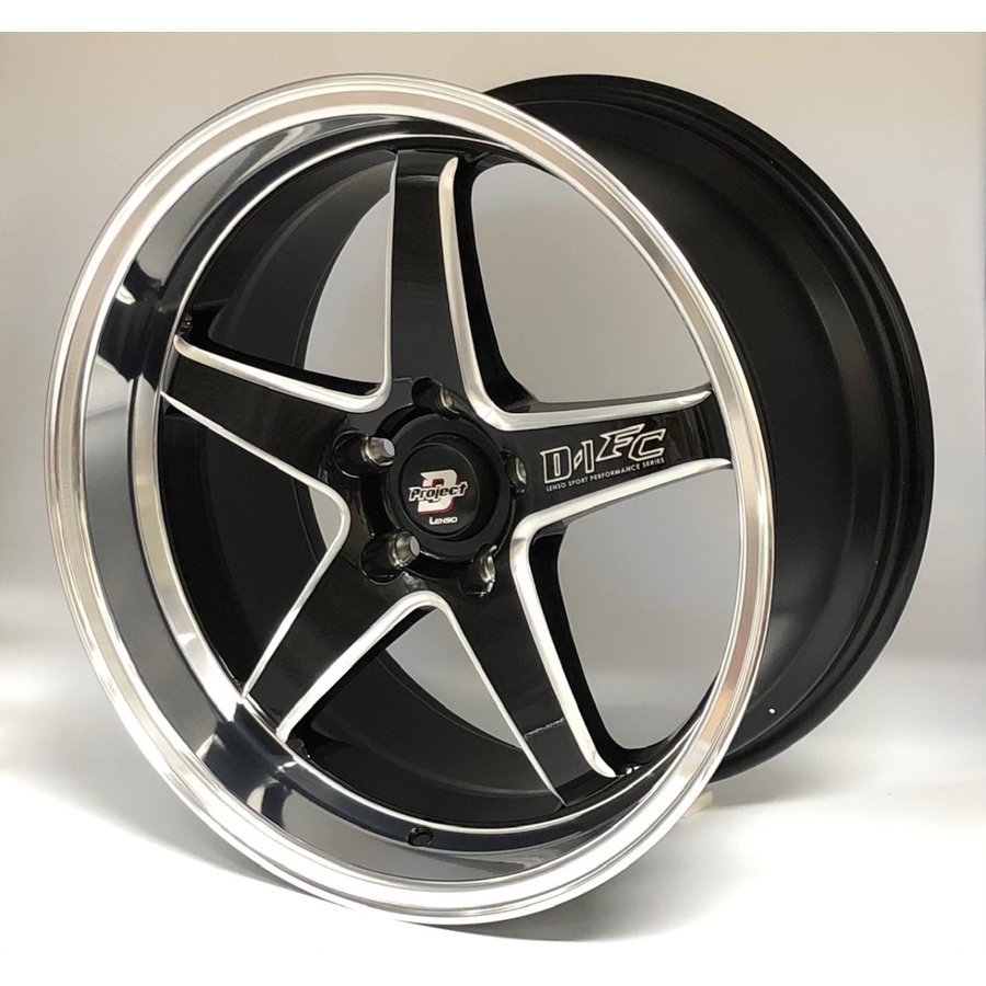 ホイール 18インチ 2本セット 18x8.5J +35 5H-114.3 ブラック ミルド